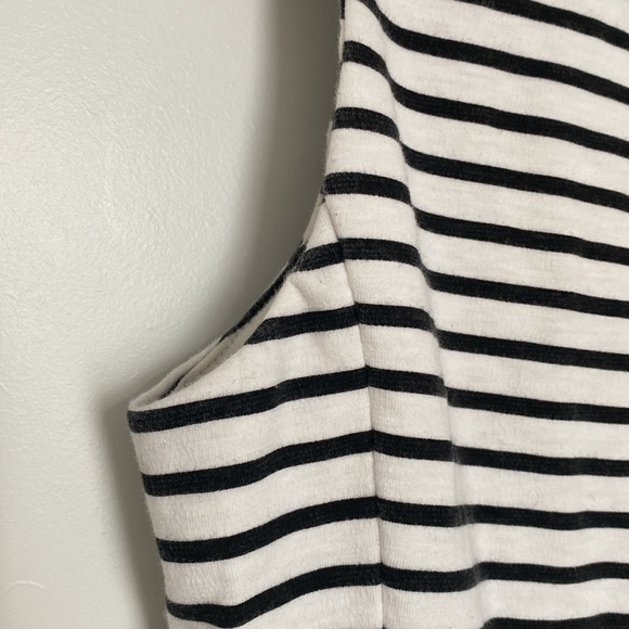 J. Crew White and Black Stripe Sleeveless Dress with Pockets - Picture 11 of 13